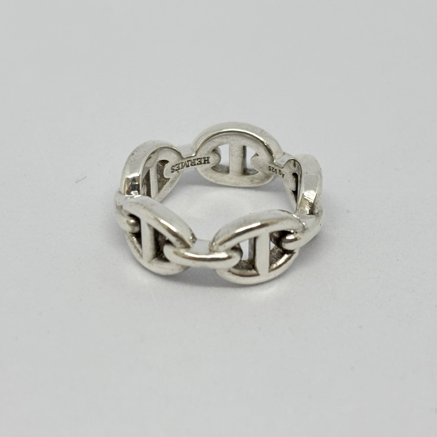HERMES Hermes Ring Chaine d'Ancre Anchaîne 47 Ag925 Silver Ring