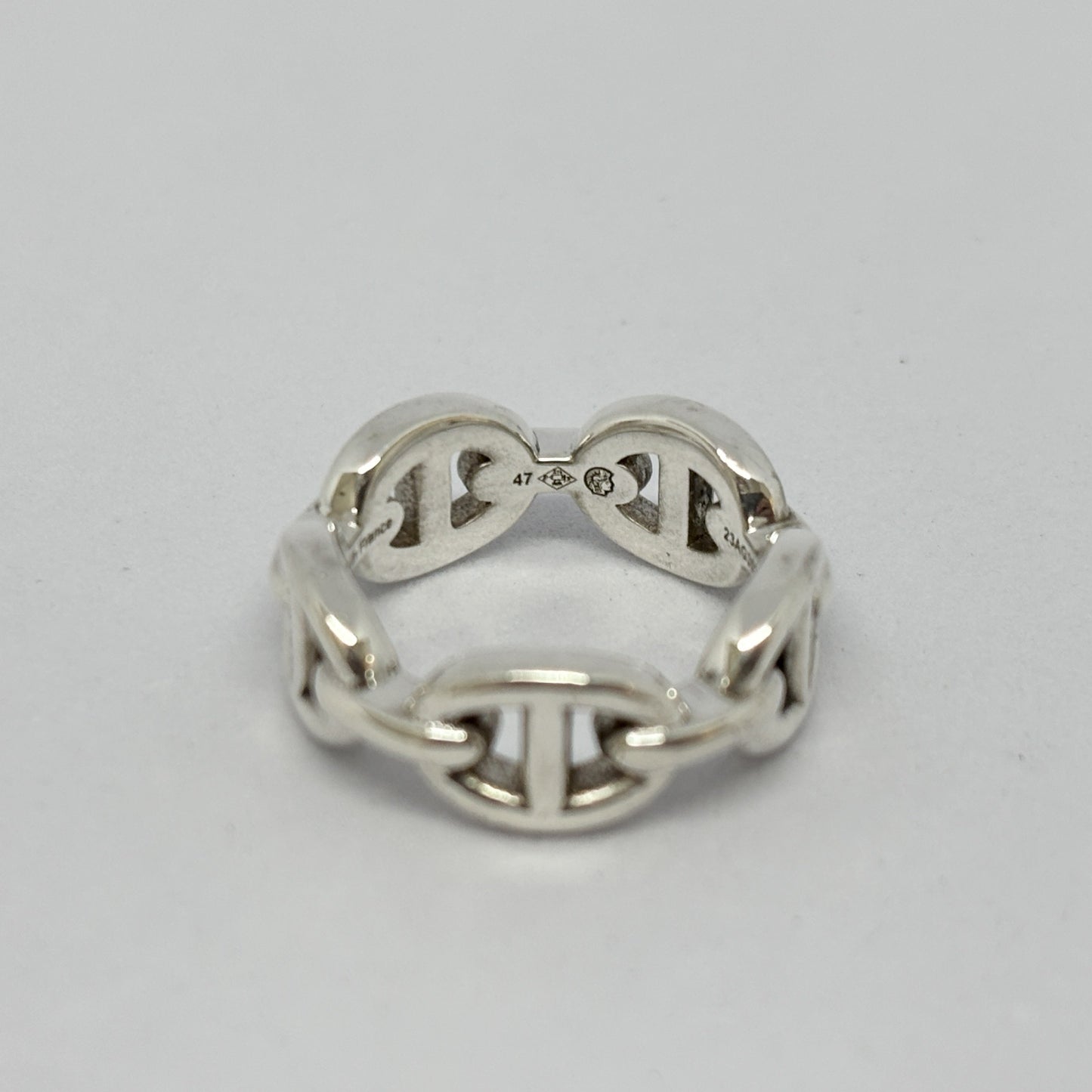 HERMES Hermes Ring Chaine d'Ancre Anchaîne 47 Ag925 Silver Ring