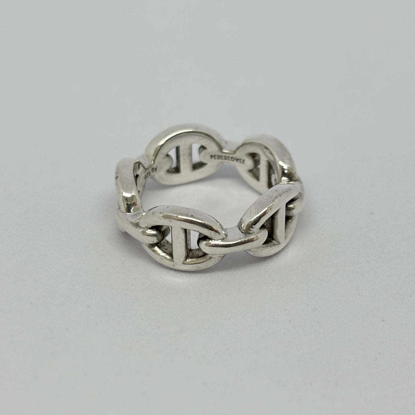 HERMES Hermes Ring Chaine d'Ancre Anchaîne 47 Ag925 Silver Ring