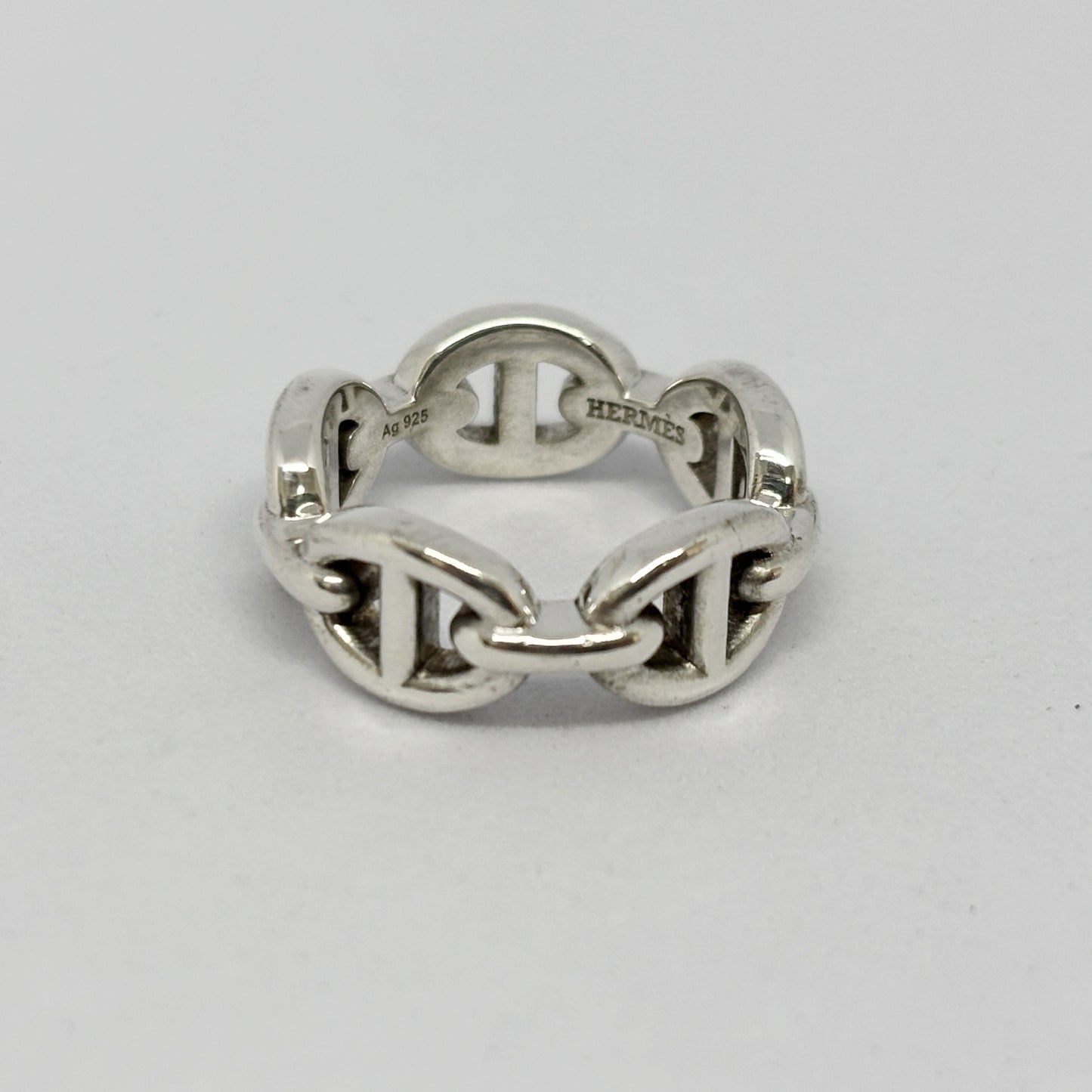 HERMES Hermes Ring Chaine d'Ancre Anchaîne 47 Ag925 Silver Ring