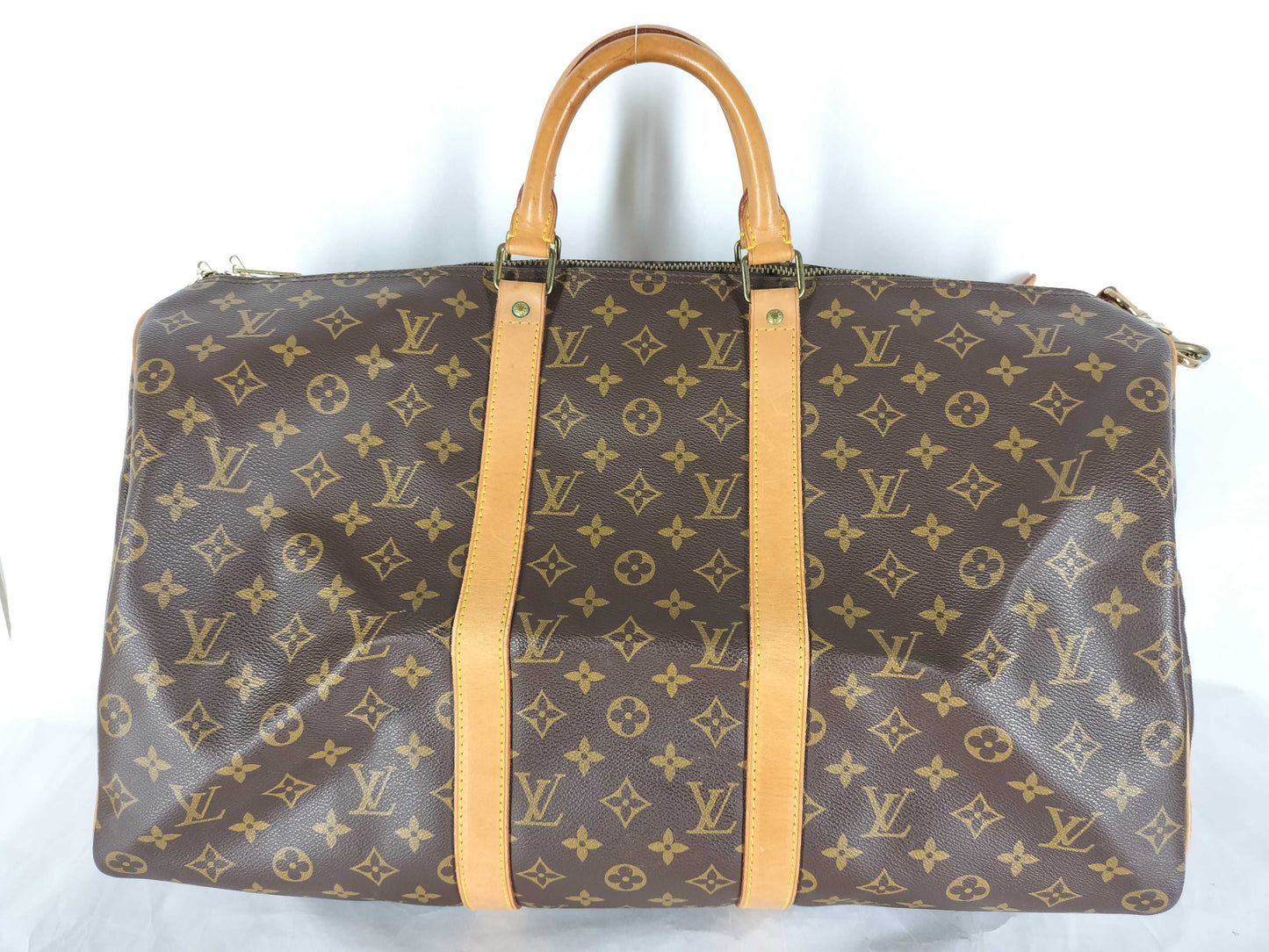 LOUIS VUITTON M41416 Monogram Louis Vuitton Keepall Bandouliere 50 M41416 VI8912 Boston Bag