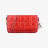Dior Lady Dior Cannage Orange Patent 02-LUA-1110 Shoulder Bag