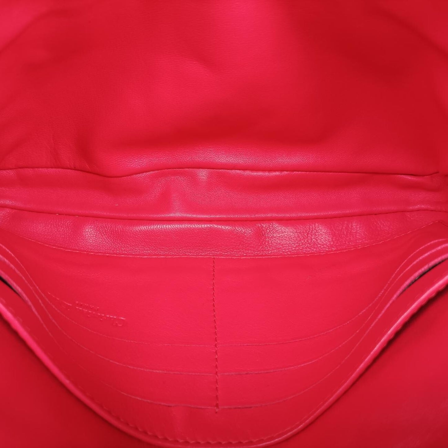 Dior Lady Dior Cannage Orange Patent 02-LUA-1110 Shoulder Bag