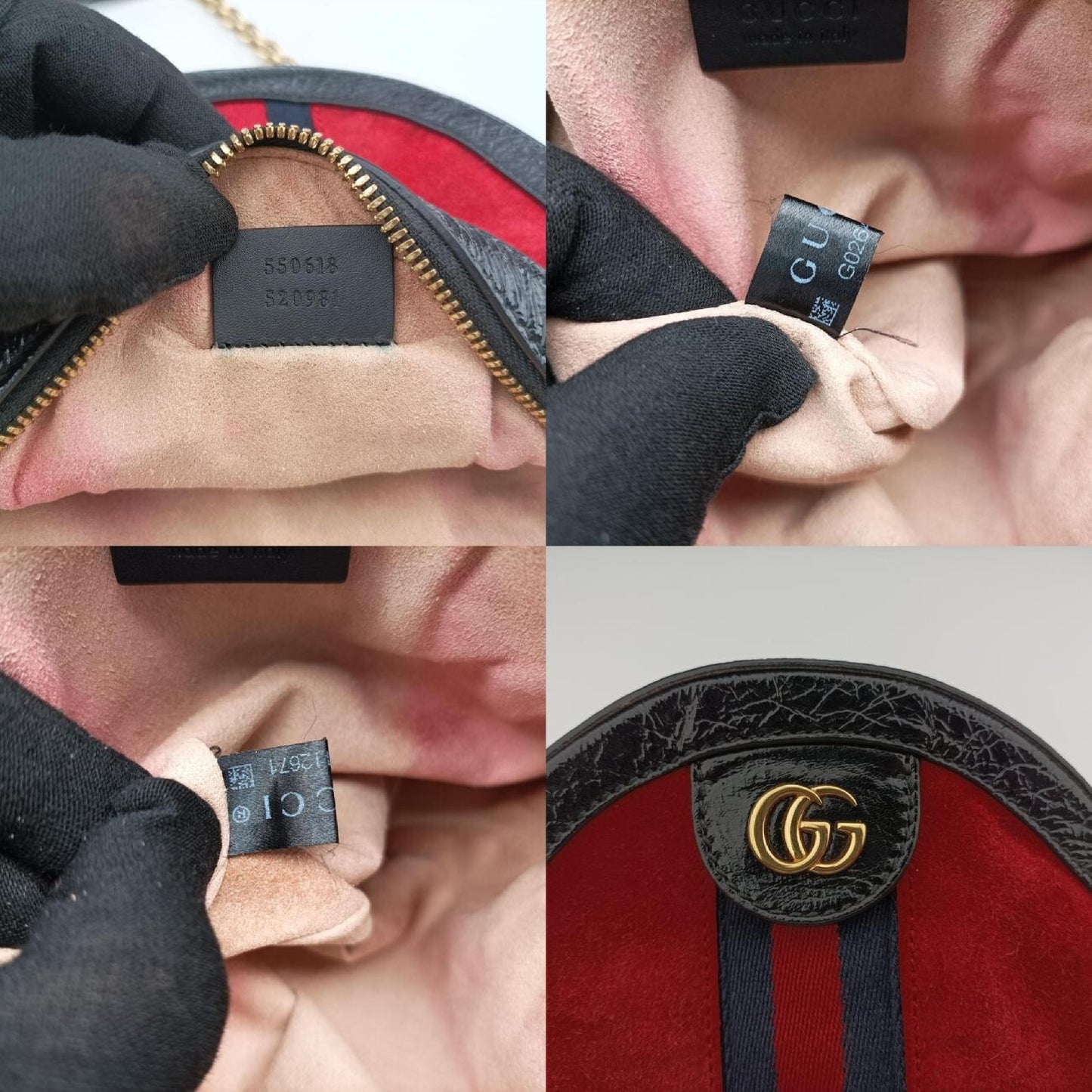 GUCCI Ophidia Multicolor Suede Shoulder Bag 550618G026412671