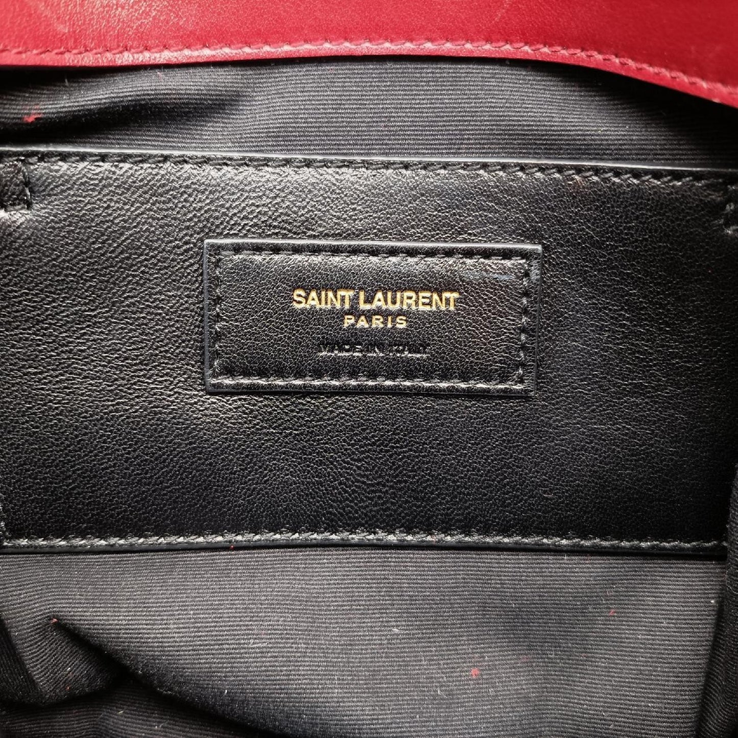 Yves Saint Laurent College Red Suede and Leather Shoulder Bag 428056ARS428056.0517
