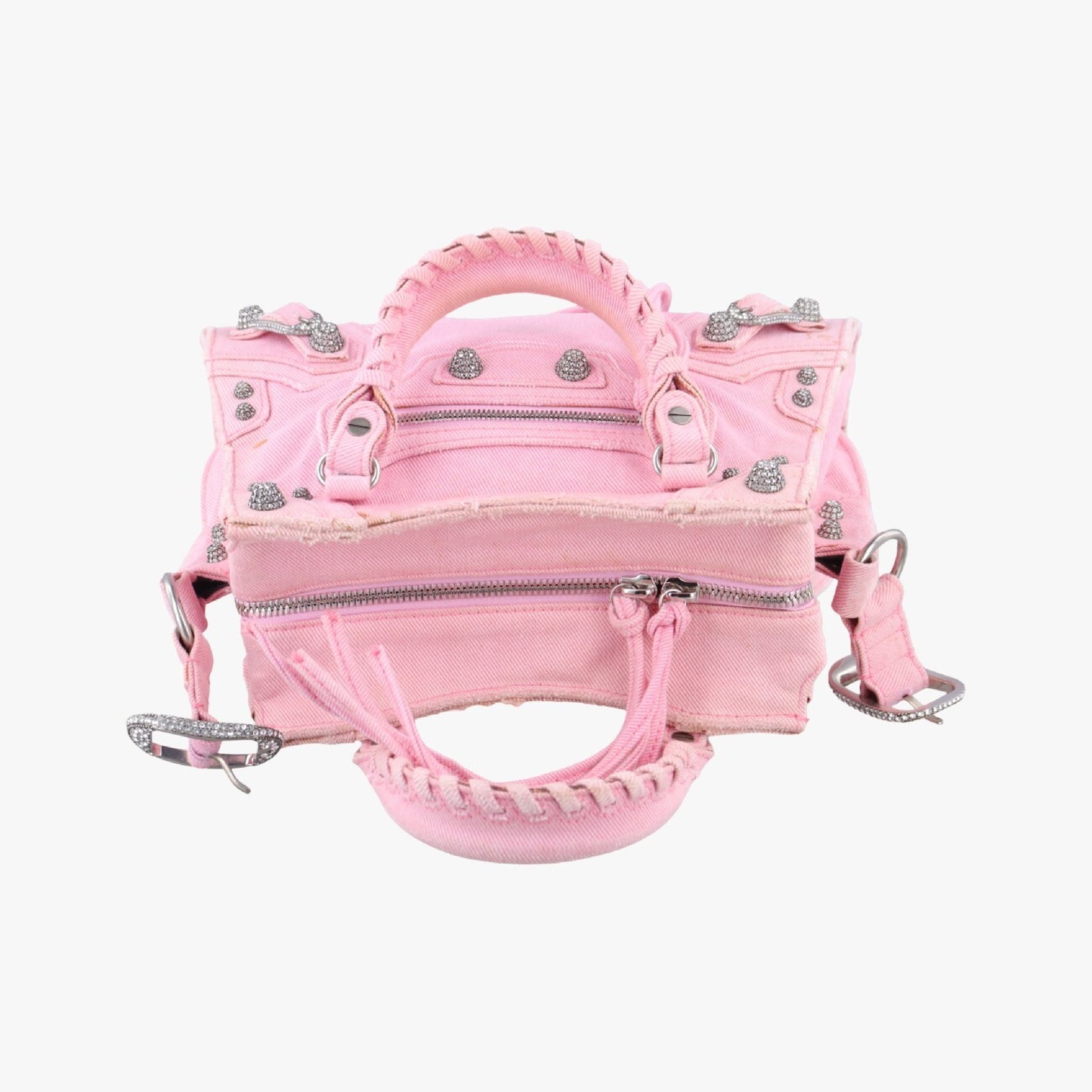 BALENCIAGA Neo Cagoule XS Pink Denim Shoulder Bag 700940.5809.R.562481