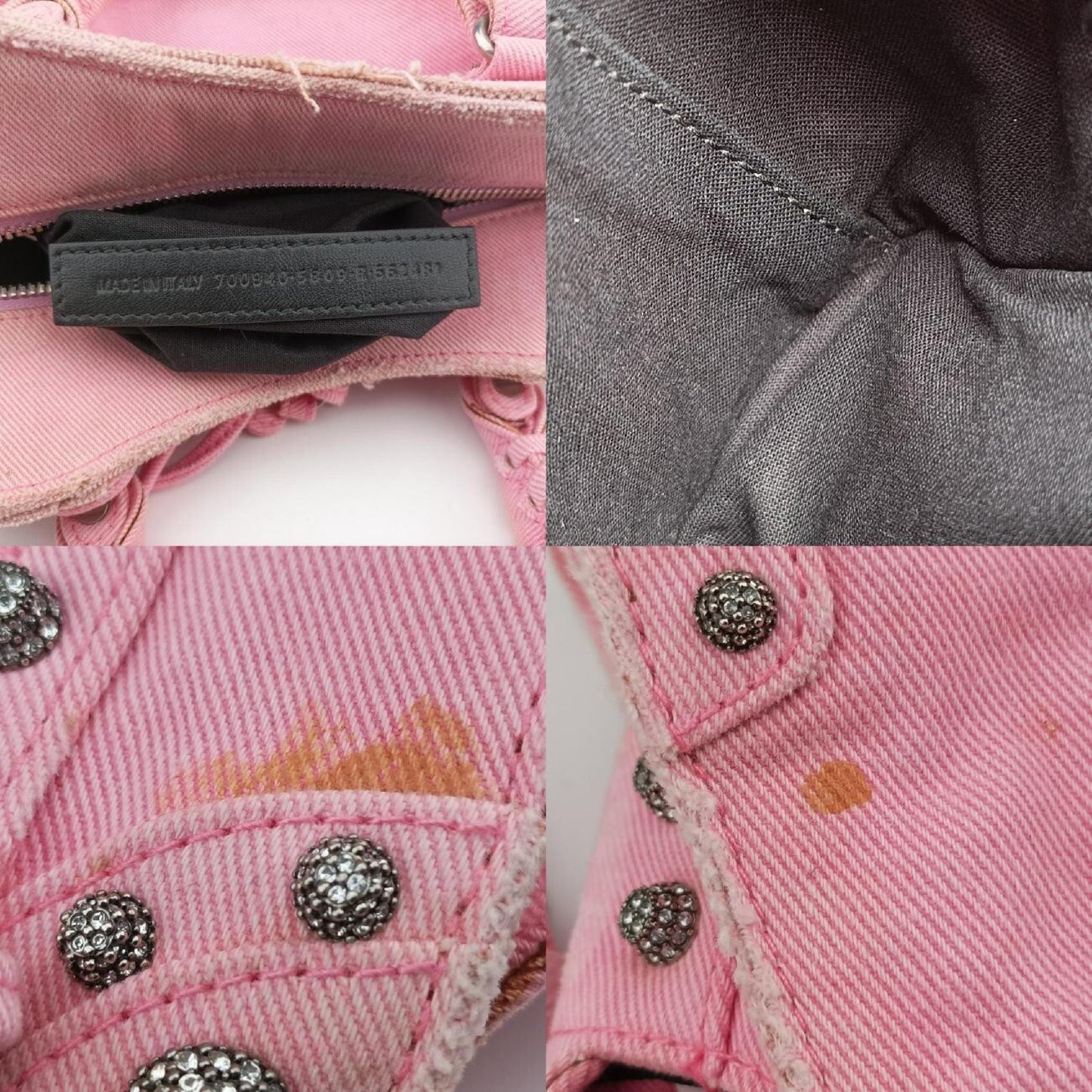 BALENCIAGA Neo Cagoule XS Pink Denim Shoulder Bag 700940.5809.R.562481