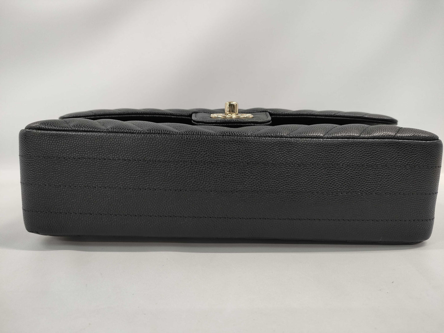 CHANEL Caviar Skin V-Stitch Shoulder Bag