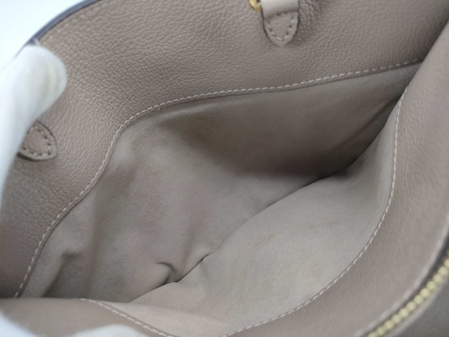 LOUIS VUITTON M45833 Monogram Empreinte Grand Palais MM M45833 Beige RFID Enabled Tote Bag