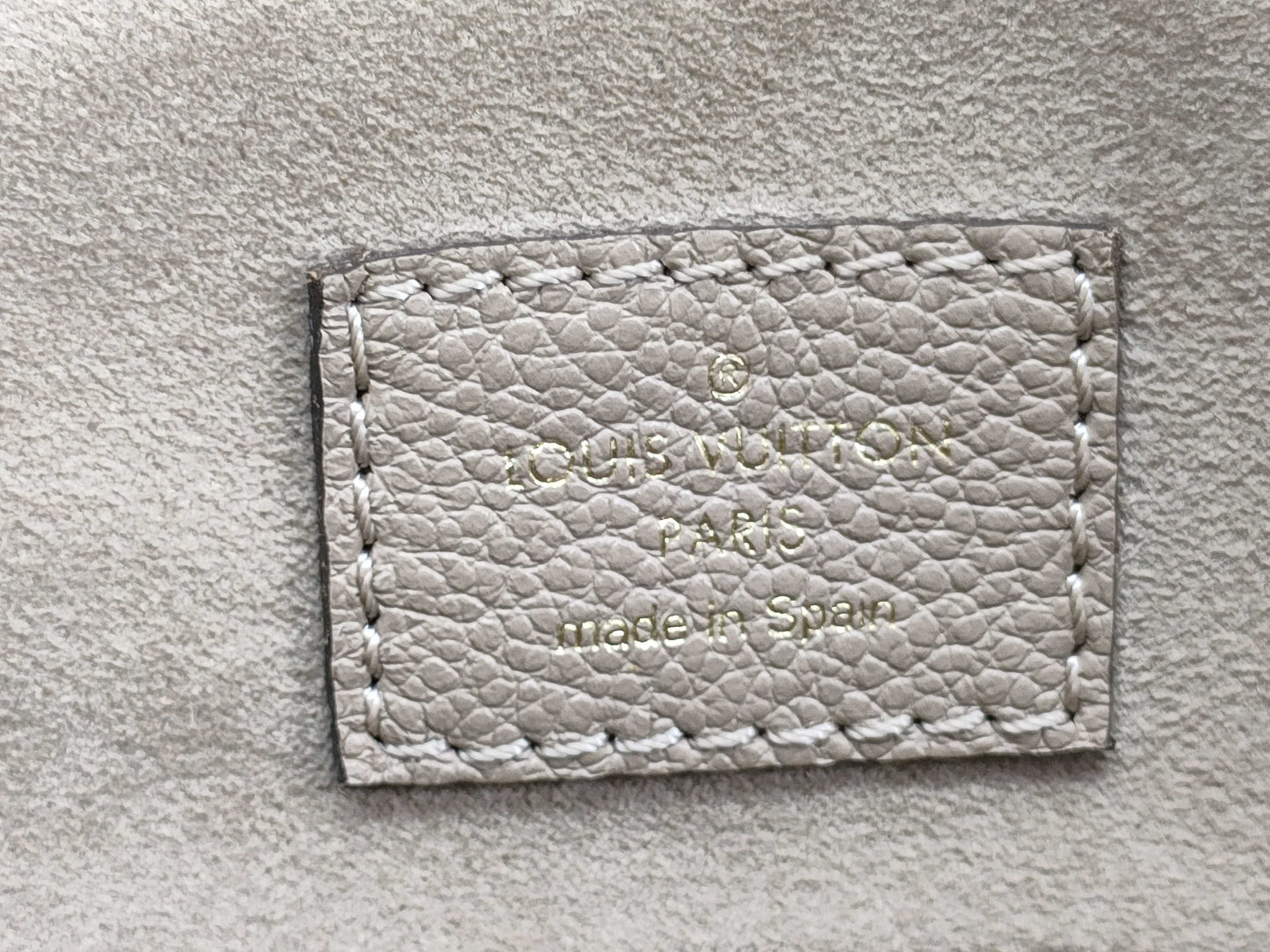 LOUIS VUITTON M45833 Monogram Empreinte Grand Palais MM M45833 Beige RFID Enabled Tote Bag