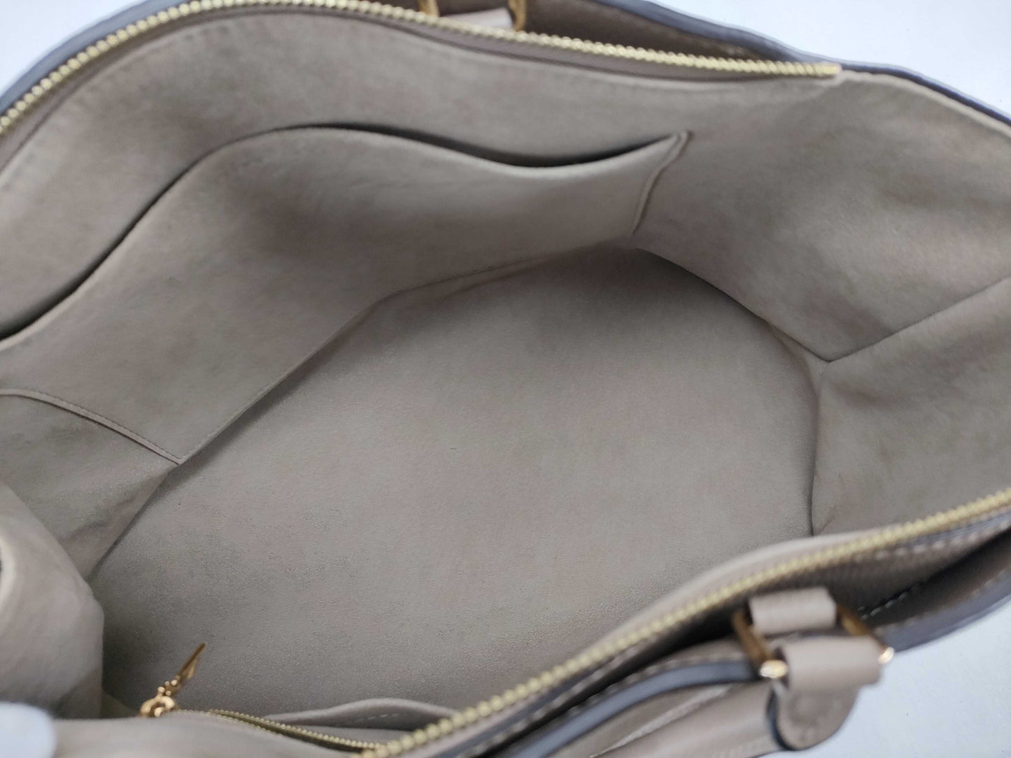 LOUIS VUITTON M45833 Monogram Empreinte Grand Palais MM M45833 Beige RFID Enabled Tote Bag