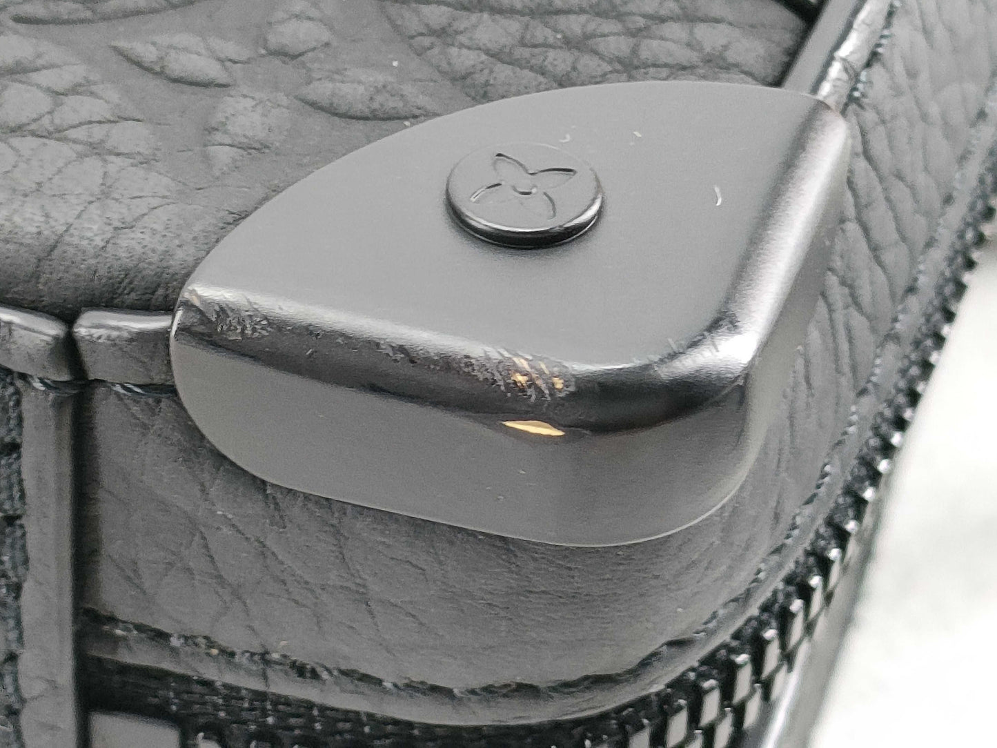 LOUIS VUITTON M59163 Taurillon Handle Soft Trunk M59163 Black RFID Enabled Shoulder Bag