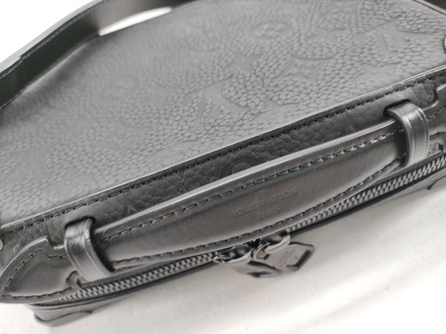LOUIS VUITTON M59163 Taurillon Handle Soft Trunk M59163 Black RFID Enabled Shoulder Bag