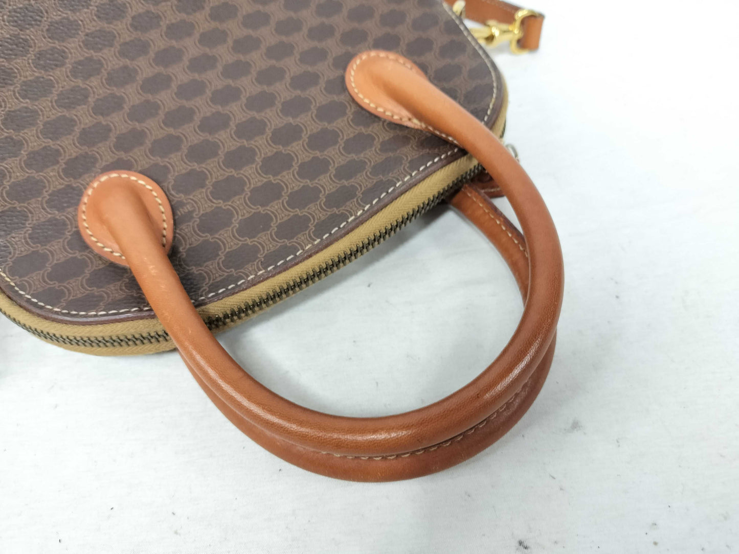 CELINE Macadam PVC 2-way Handbag MC96 Brown