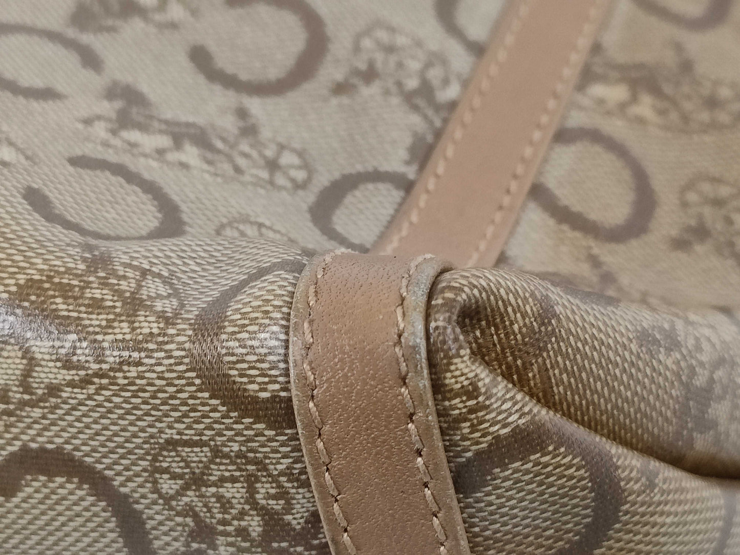 CELINE C Macadam PVC Second Bag M03 Brown