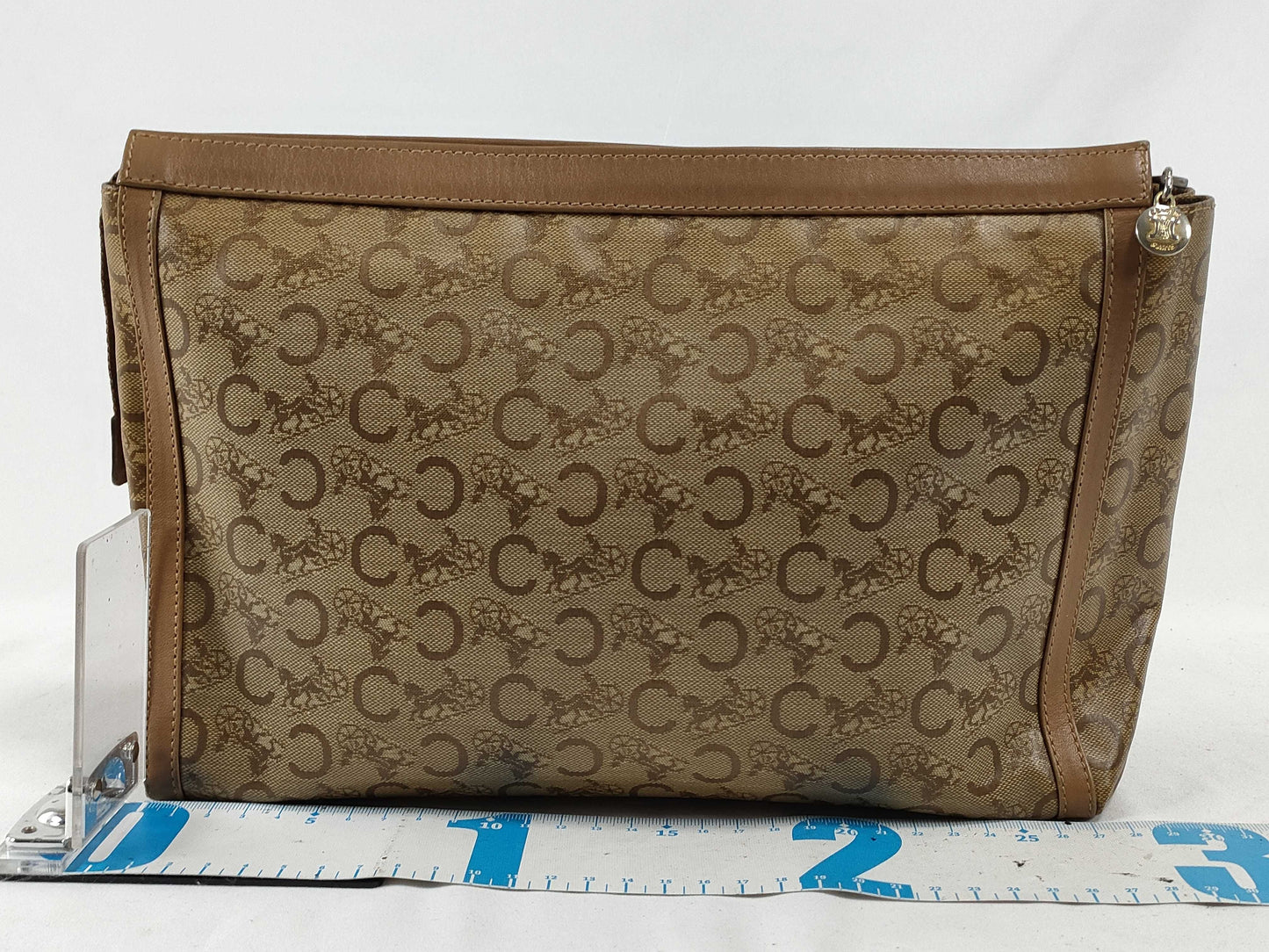 CELINE C Macadam PVC Second Bag M03 Brown