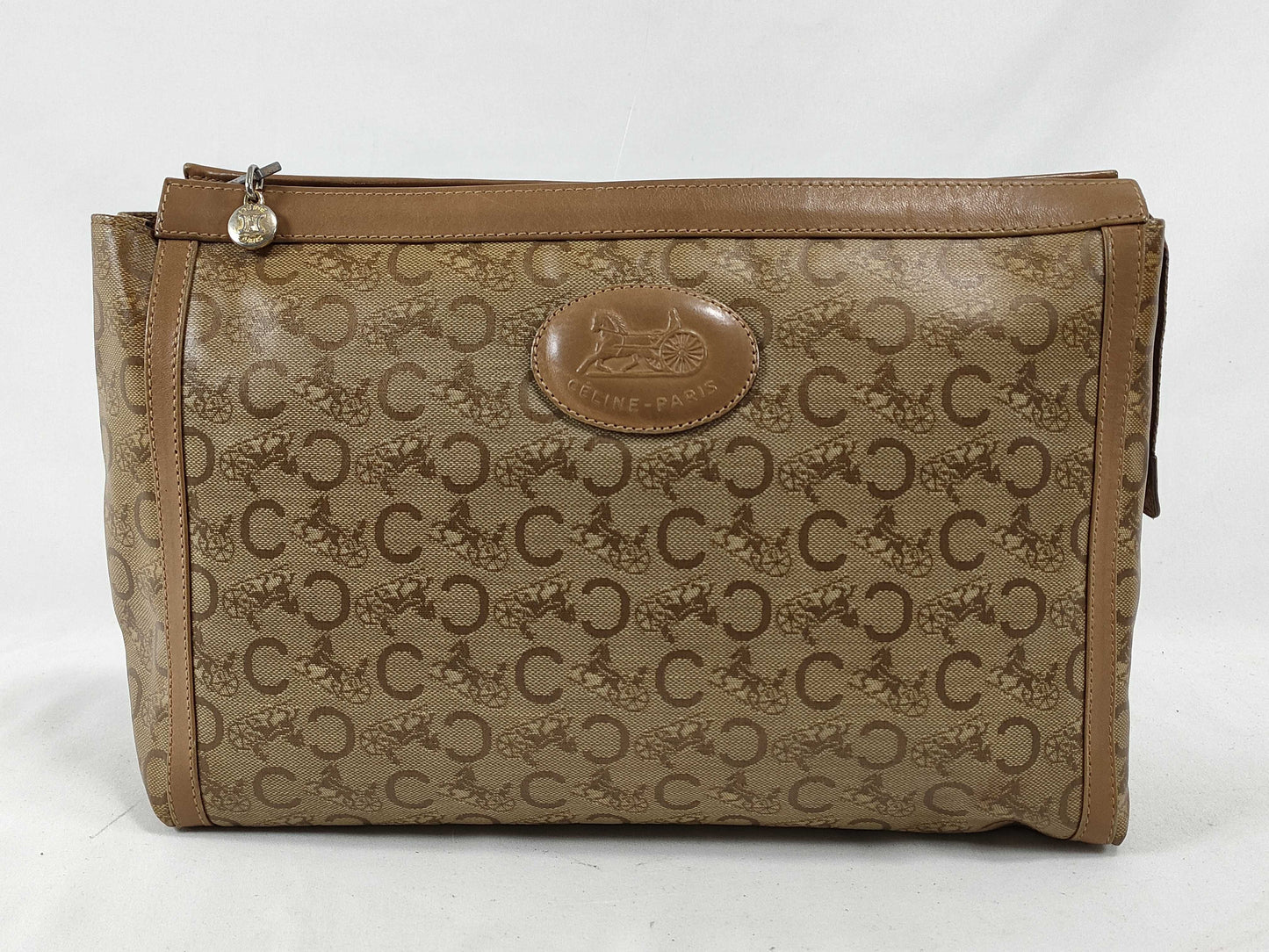 CELINE C Macadam PVC Second Bag M03 Brown
