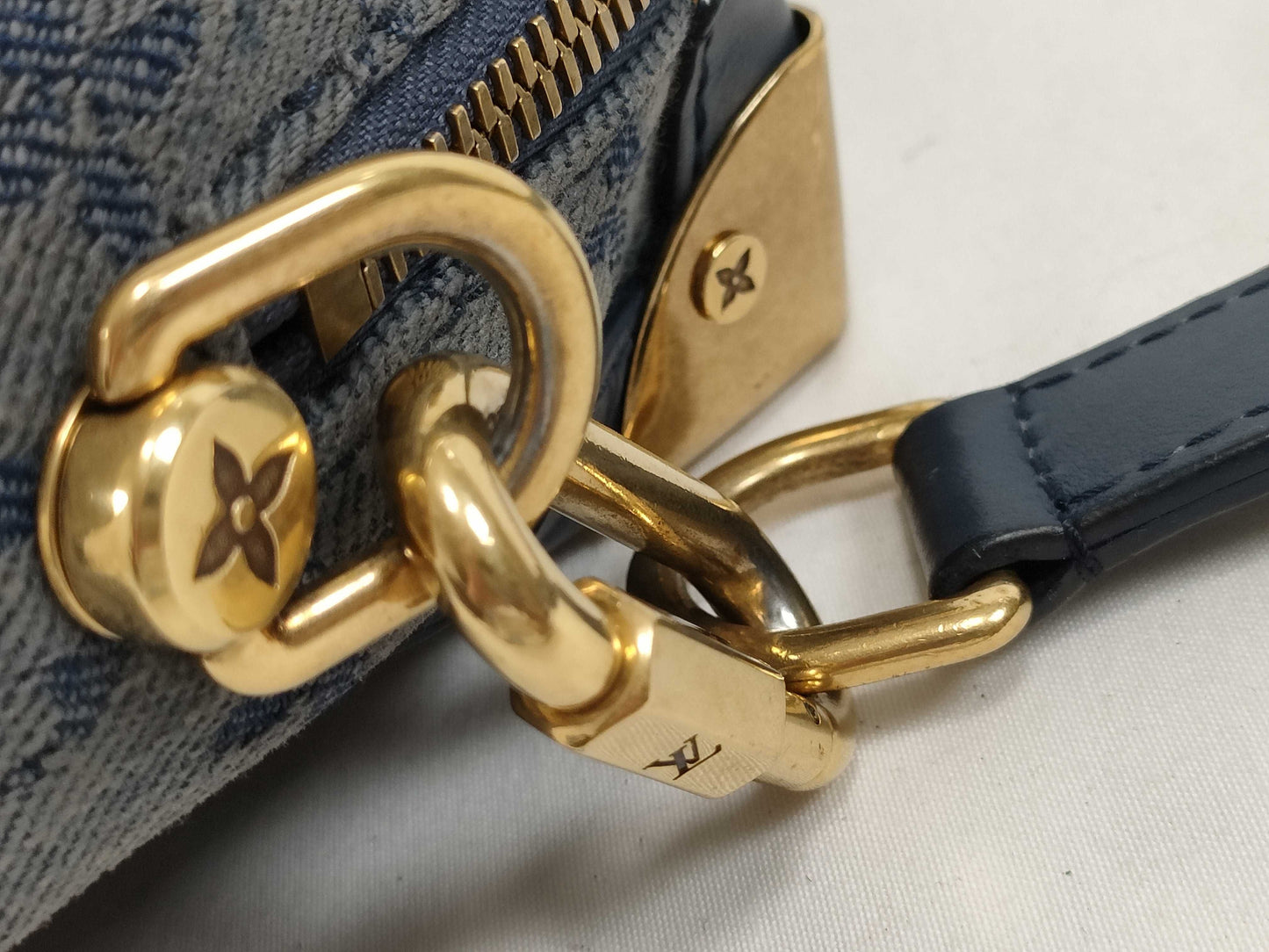 LOUIS VUITTON M 44723 Monogram Denim M44723 Monogram Denim Soft Trunk Canvas Navy Shoulder Bag