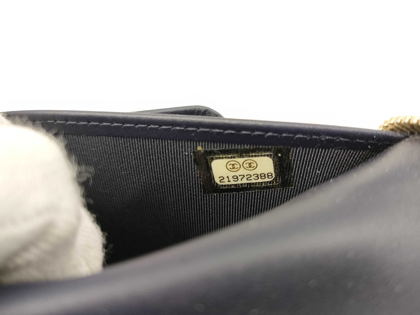 CHANEL CHANEL Second Bag Wallet Navy Wallet