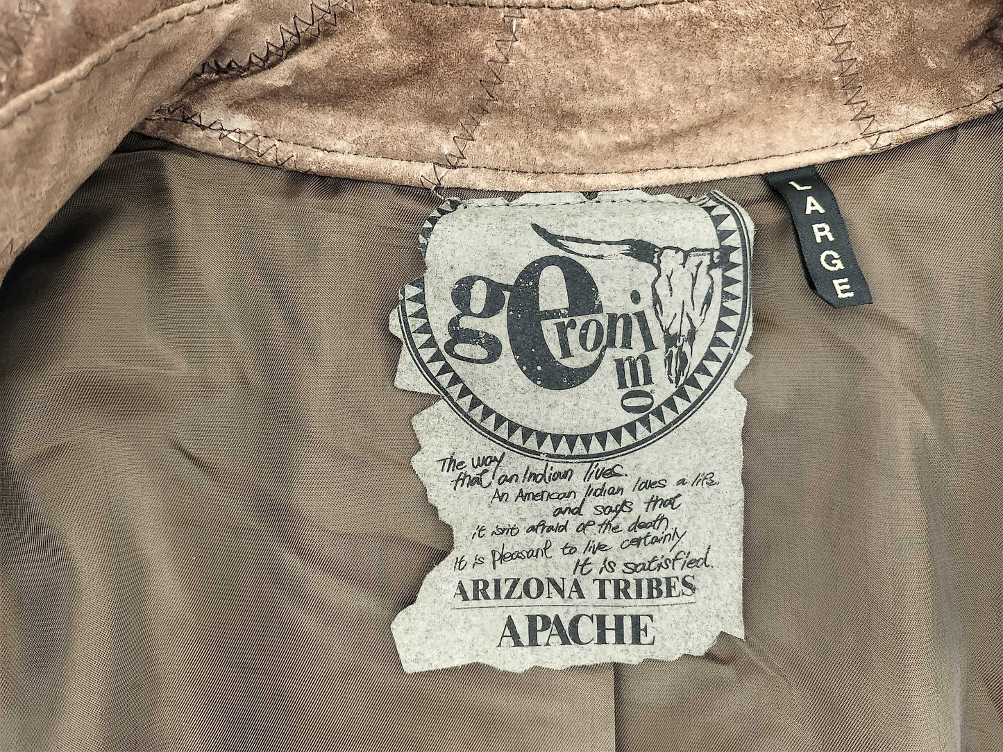 Arizona Tribes APACHE Leather Jacket Coat