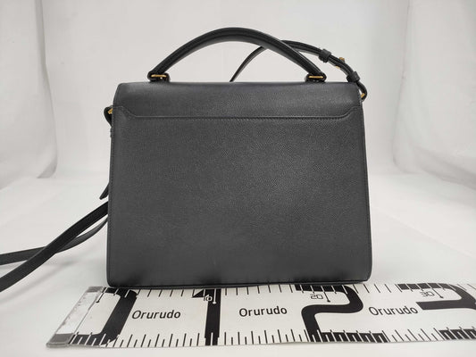 SAINT LAURENT Cassandra 2-Way Handbag with Top Handle, Gray