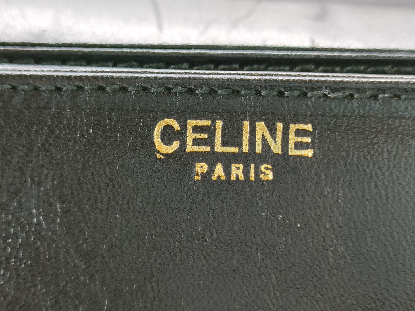 CELINE Leather Triomphe Shoulder Bag