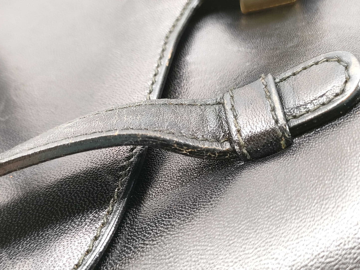 CELINE Leather Triomphe Shoulder Bag