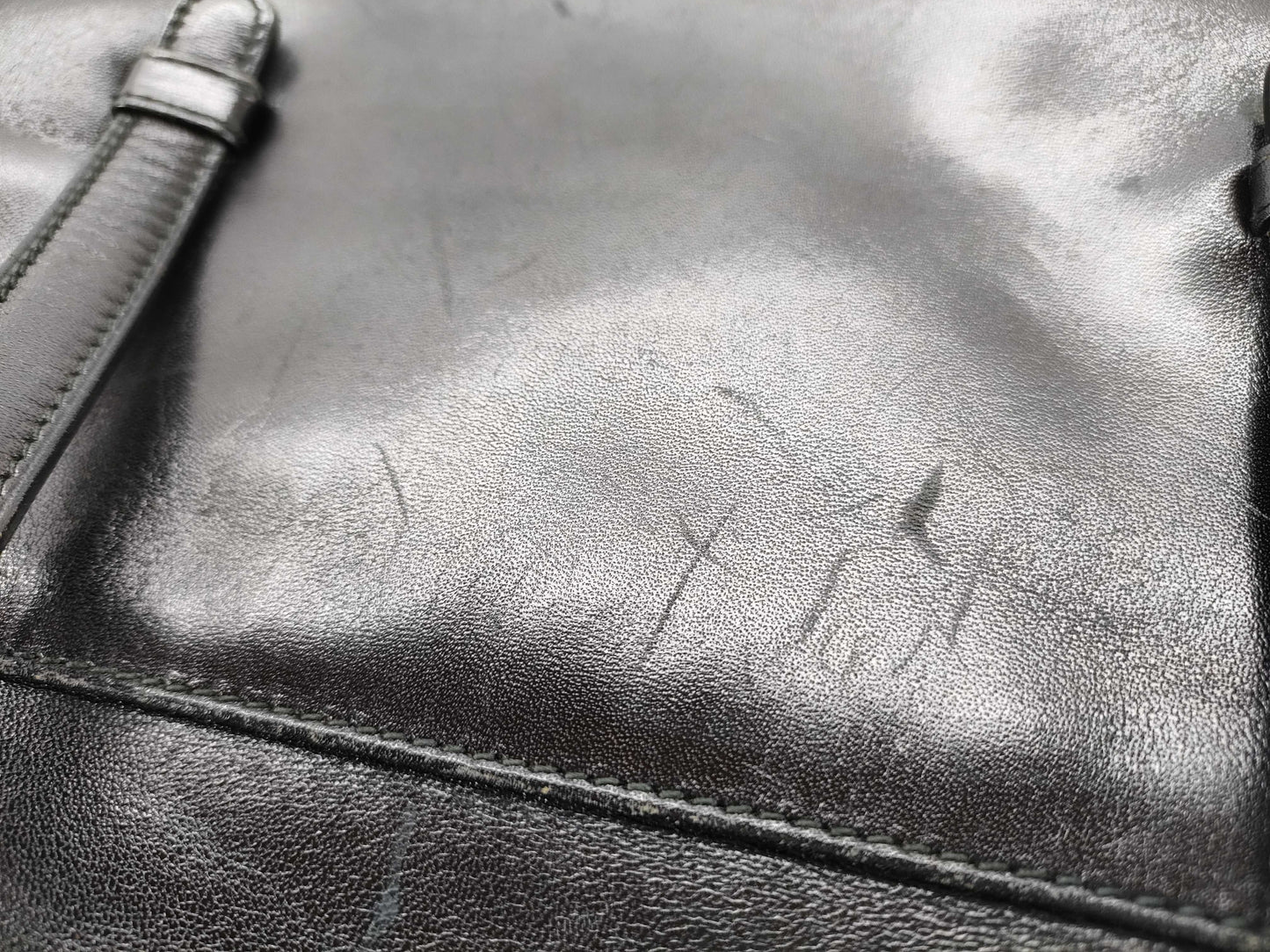 CELINE Leather Triomphe Shoulder Bag