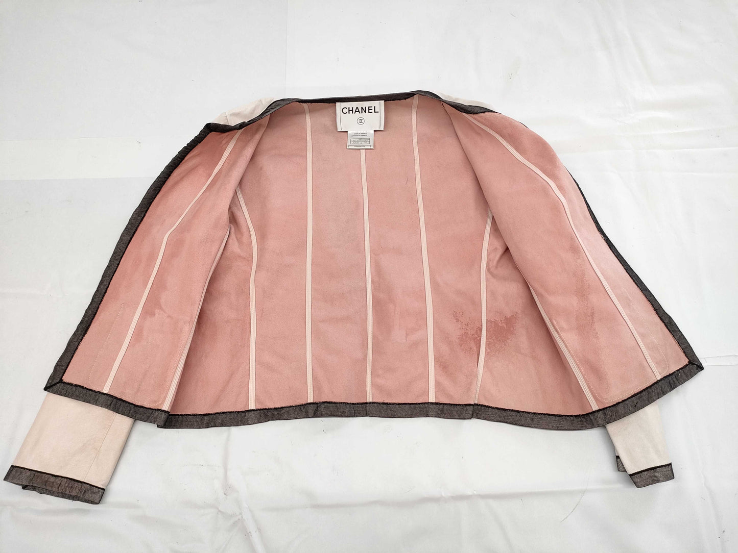 CHANEL Vintage Leather Jacket 03P P21383 Lambskin Size 40 Jacket