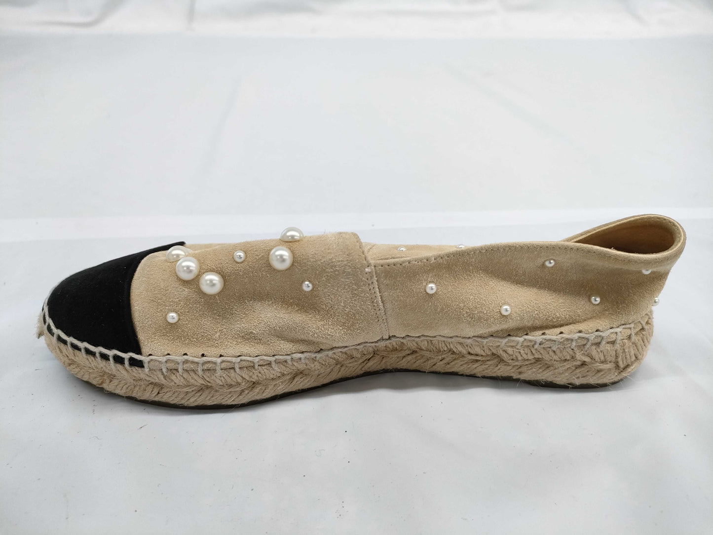 CHANEL Espadrilles with Coco Mark and Pearl, G29762, Size 36, Other Shoes