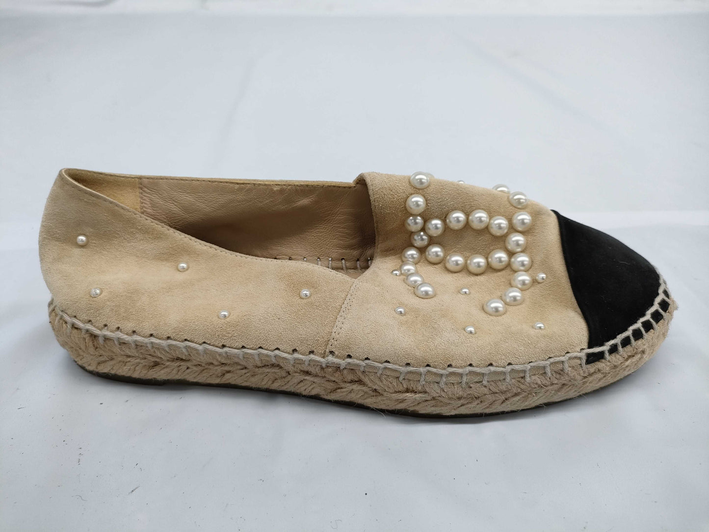 CHANEL Espadrilles with Coco Mark and Pearl, G29762, Size 36, Other Shoes