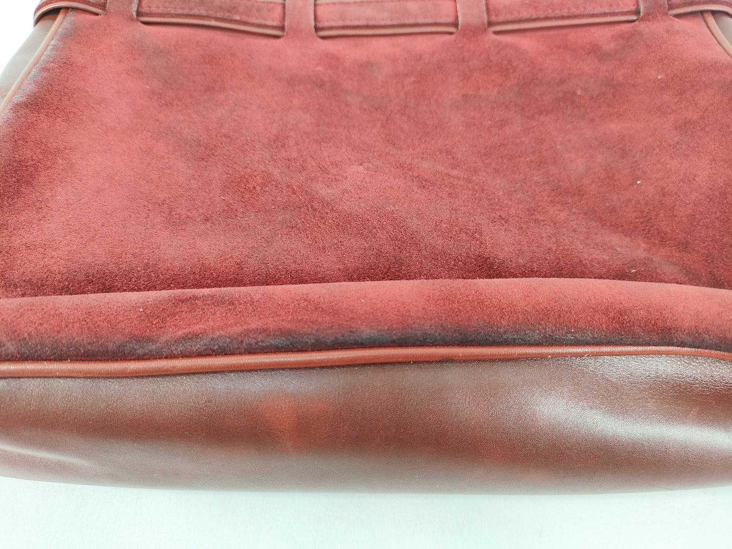 Cartier Must Cartier Shoulder Bag Suede Leather Bordeaux Shoulder Bag