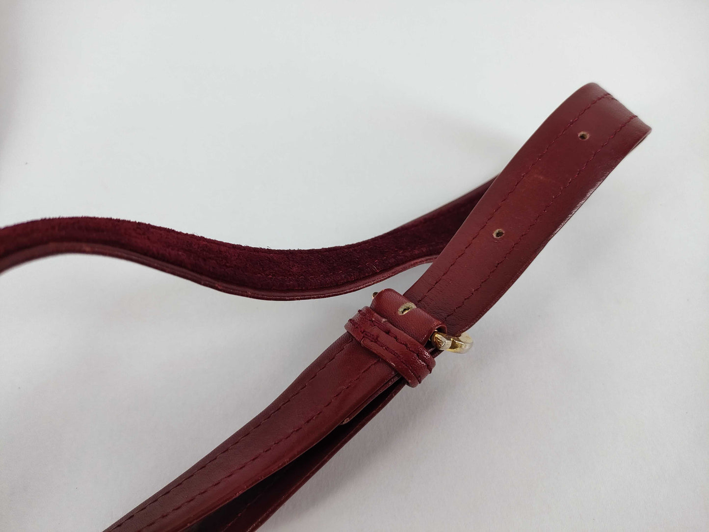 Cartier Must Cartier Shoulder Bag Suede Leather Bordeaux Shoulder Bag