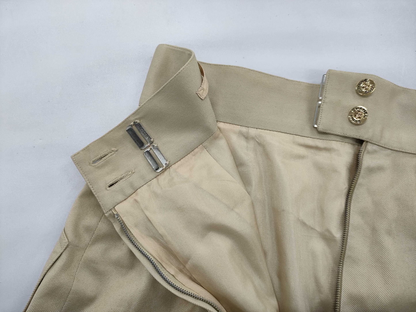 CHANEL CHANEL Logo Button Skirt Size 36