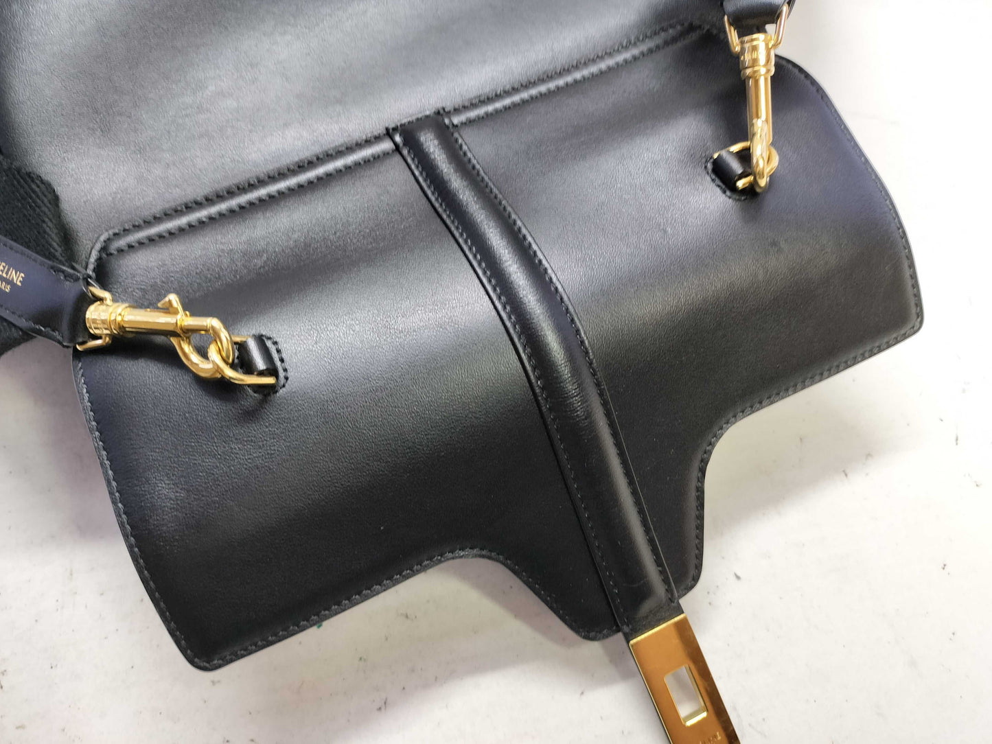 CELINE Teen Soft 16 Seize Shoulder Bag in Black. Includes dust bag and shoulder strap.