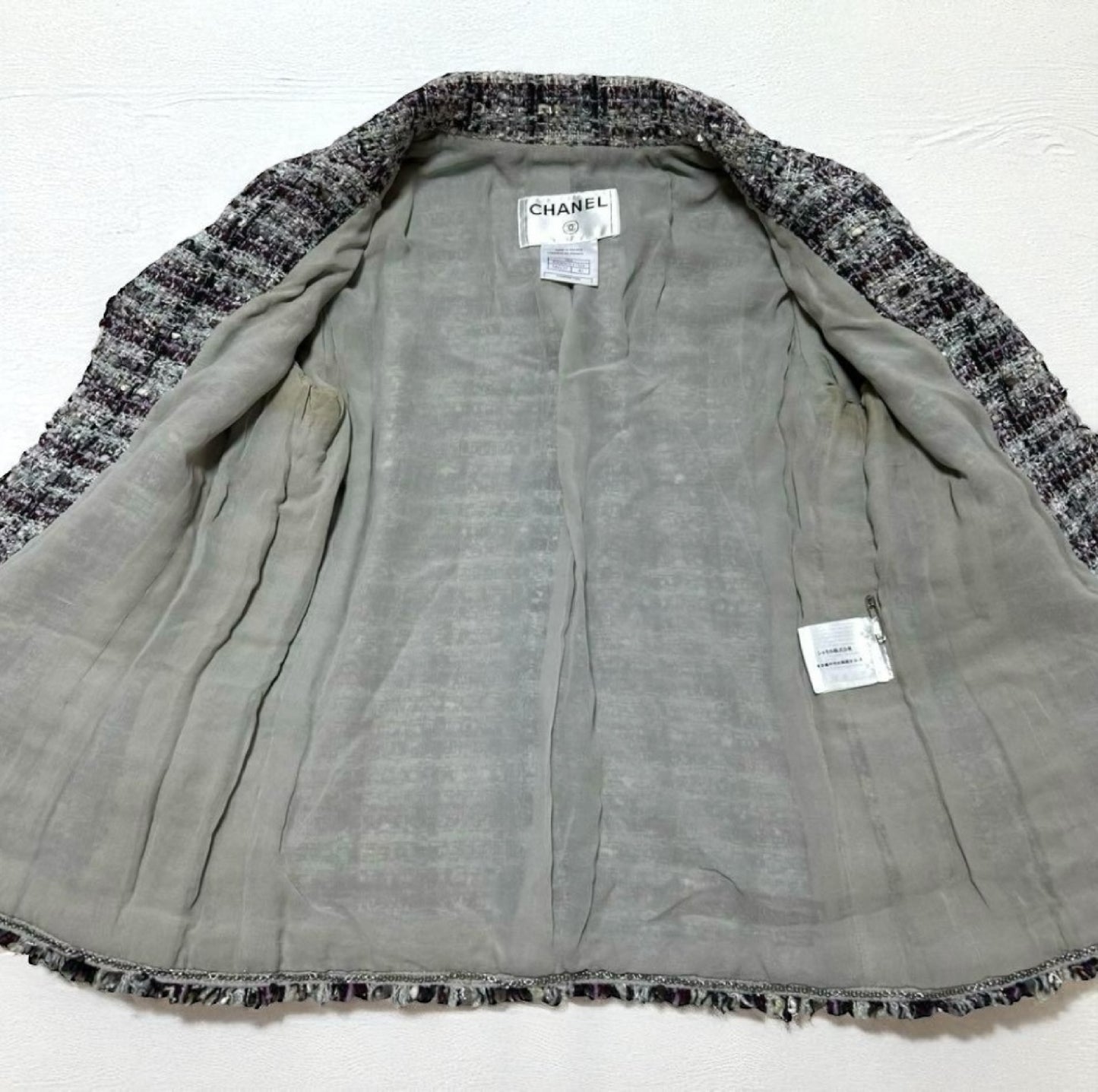 CHANEL CHANEL Tweed Jacket Size 40 Karl Lagerfeld Period Jacket