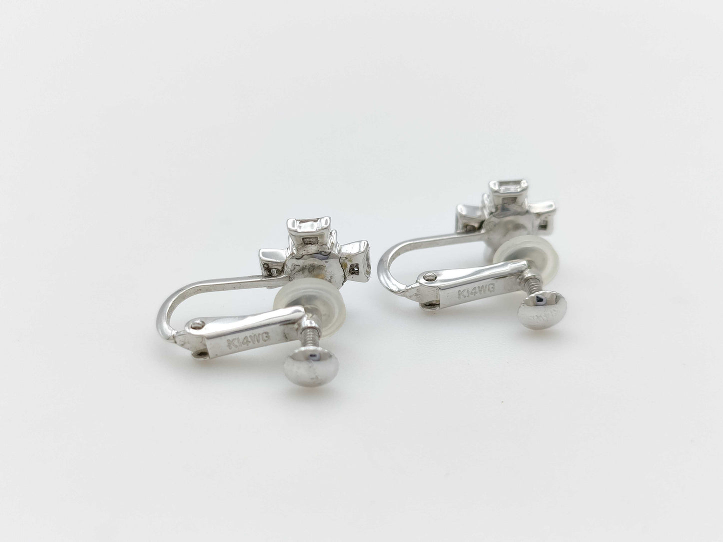 Diamond K14WG 2.8g Earrings