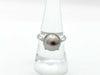 Pearl diameter: approx. 11.2mm, D0.16ct, PT900, 7.9g, Ring