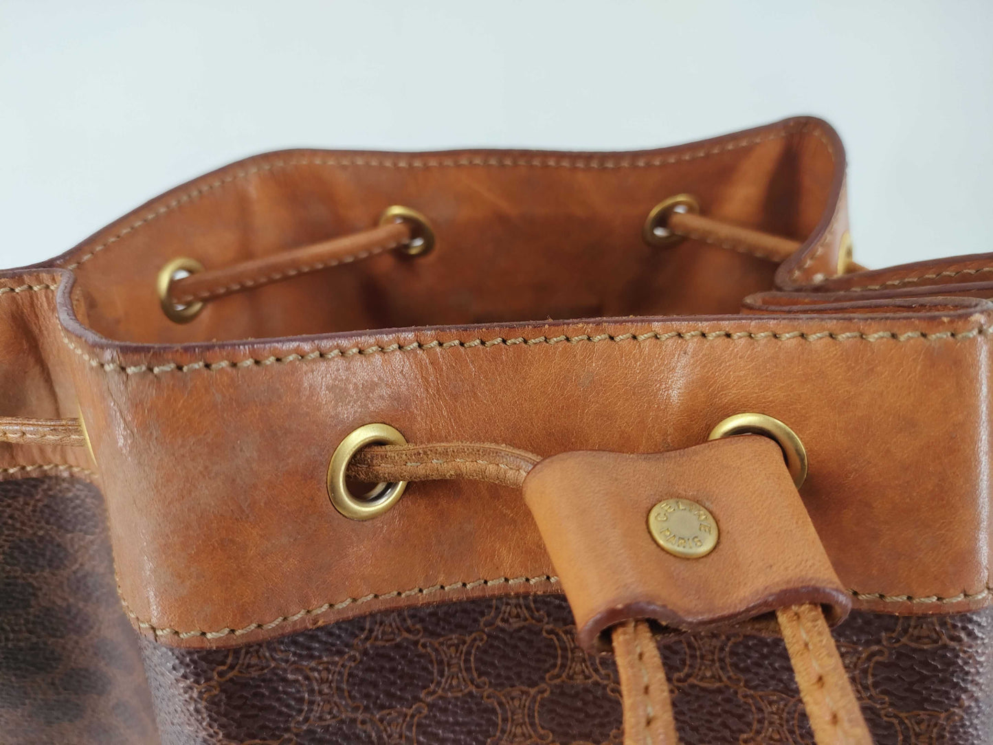 CELINE Macadam Shoulder Bag MC96 Brown Shoulder Bag