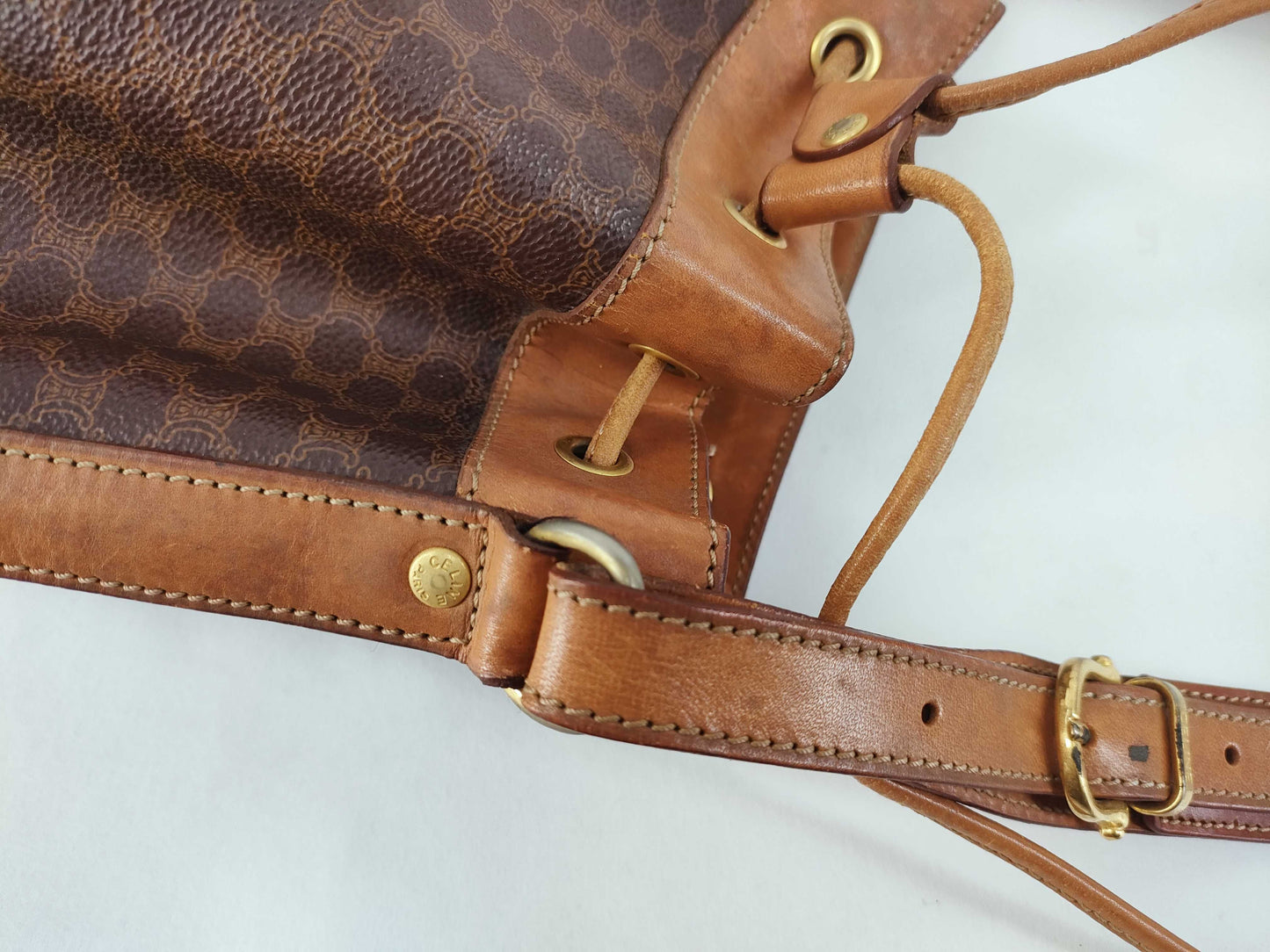 CELINE Macadam Shoulder Bag MC96 Brown Shoulder Bag