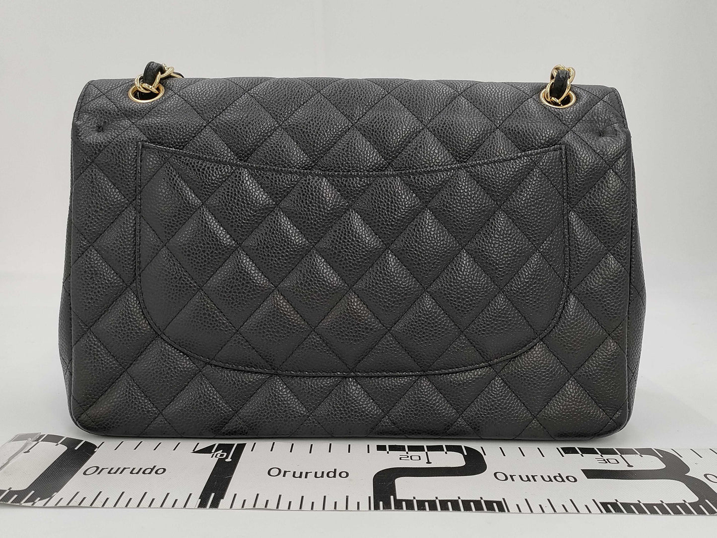 CHANEL Caviar Deca Matelasse Gold Hardware Shoulder Bag