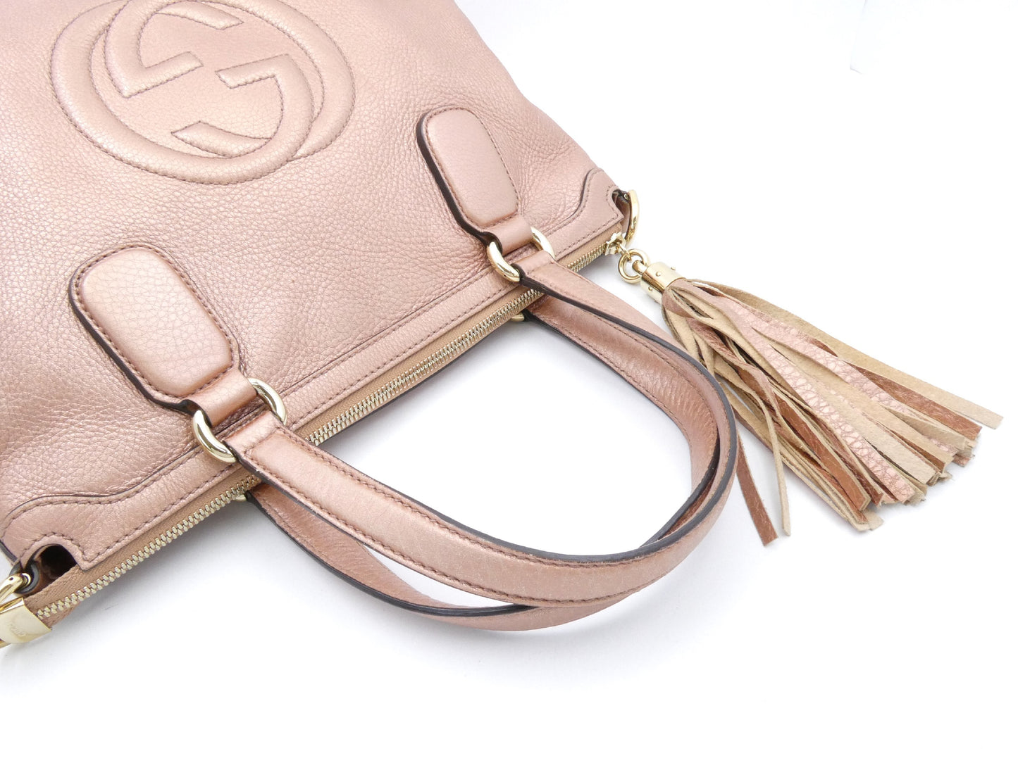 GUCCI Interlocking GG Fringe 2-Way Handbag