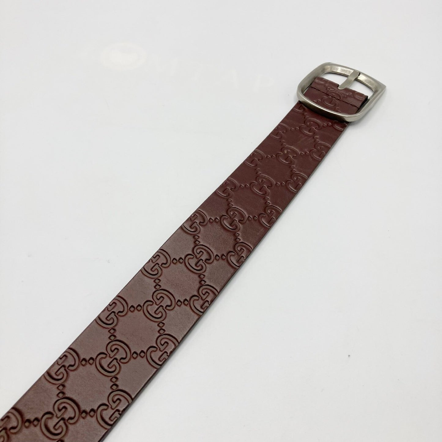 GUCCI Guccissima Leather Belt Brown Belt