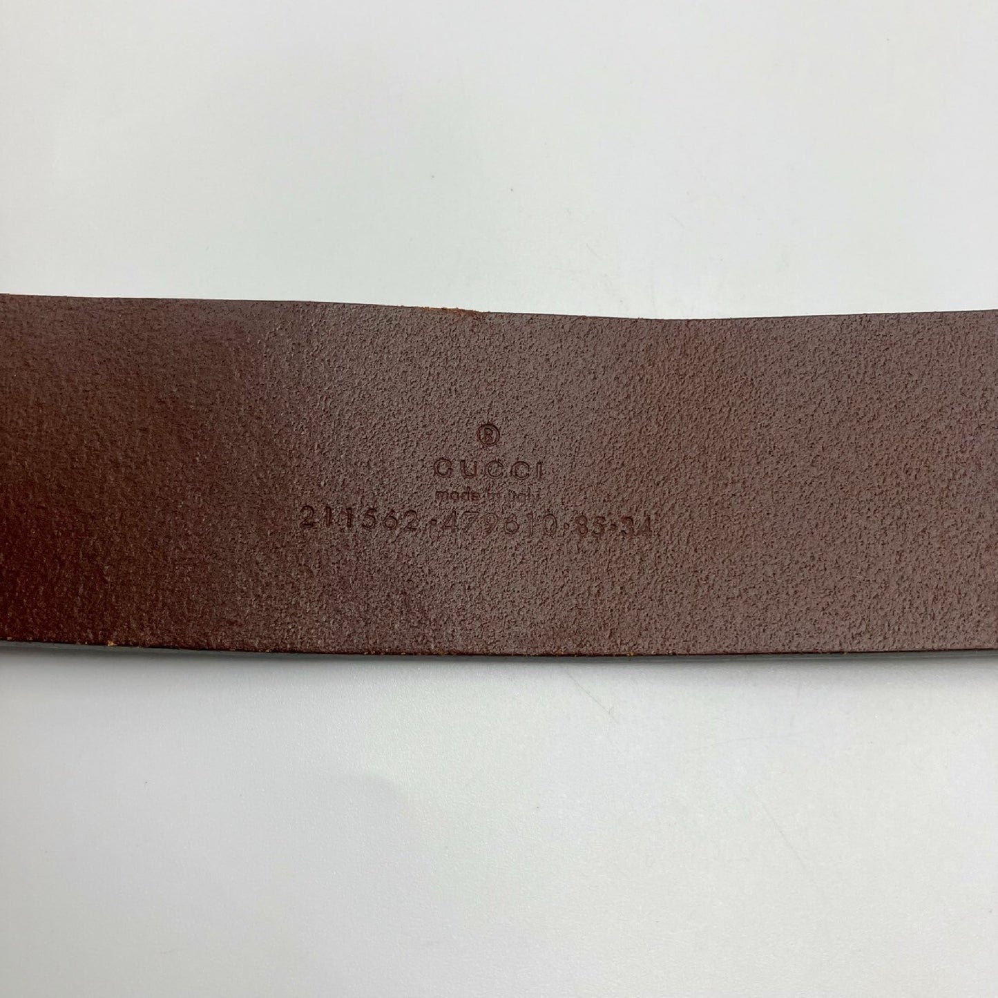 GUCCI Guccissima Leather Belt Brown Belt