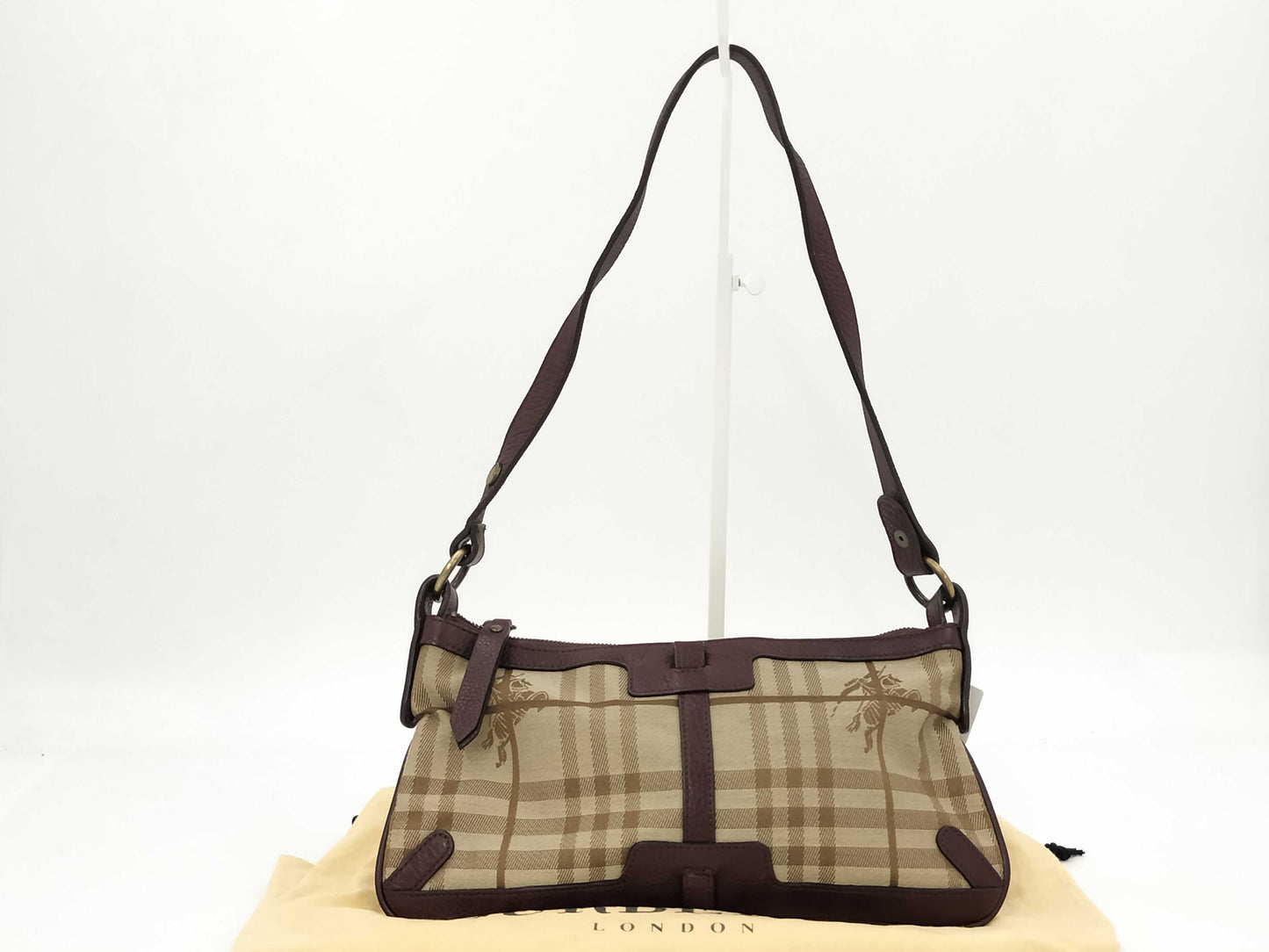 BURBERRY Canvas/Leather Shoulder Bag