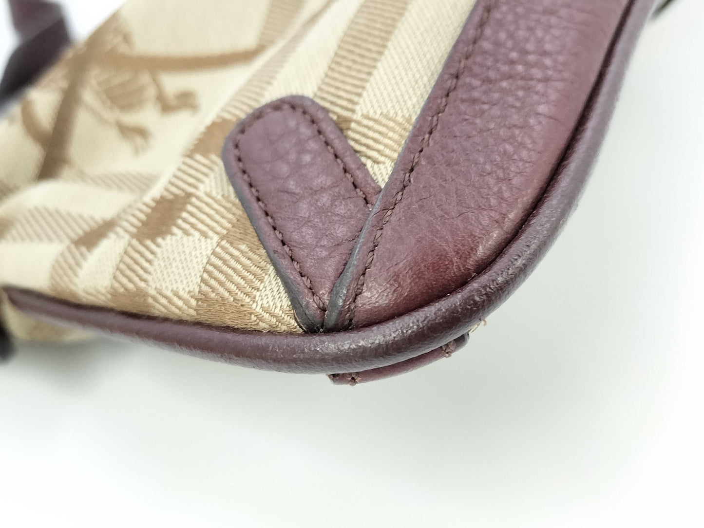 BURBERRY Canvas/Leather Shoulder Bag