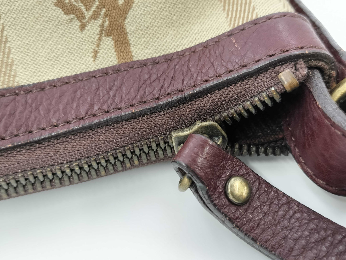 BURBERRY Canvas/Leather Shoulder Bag