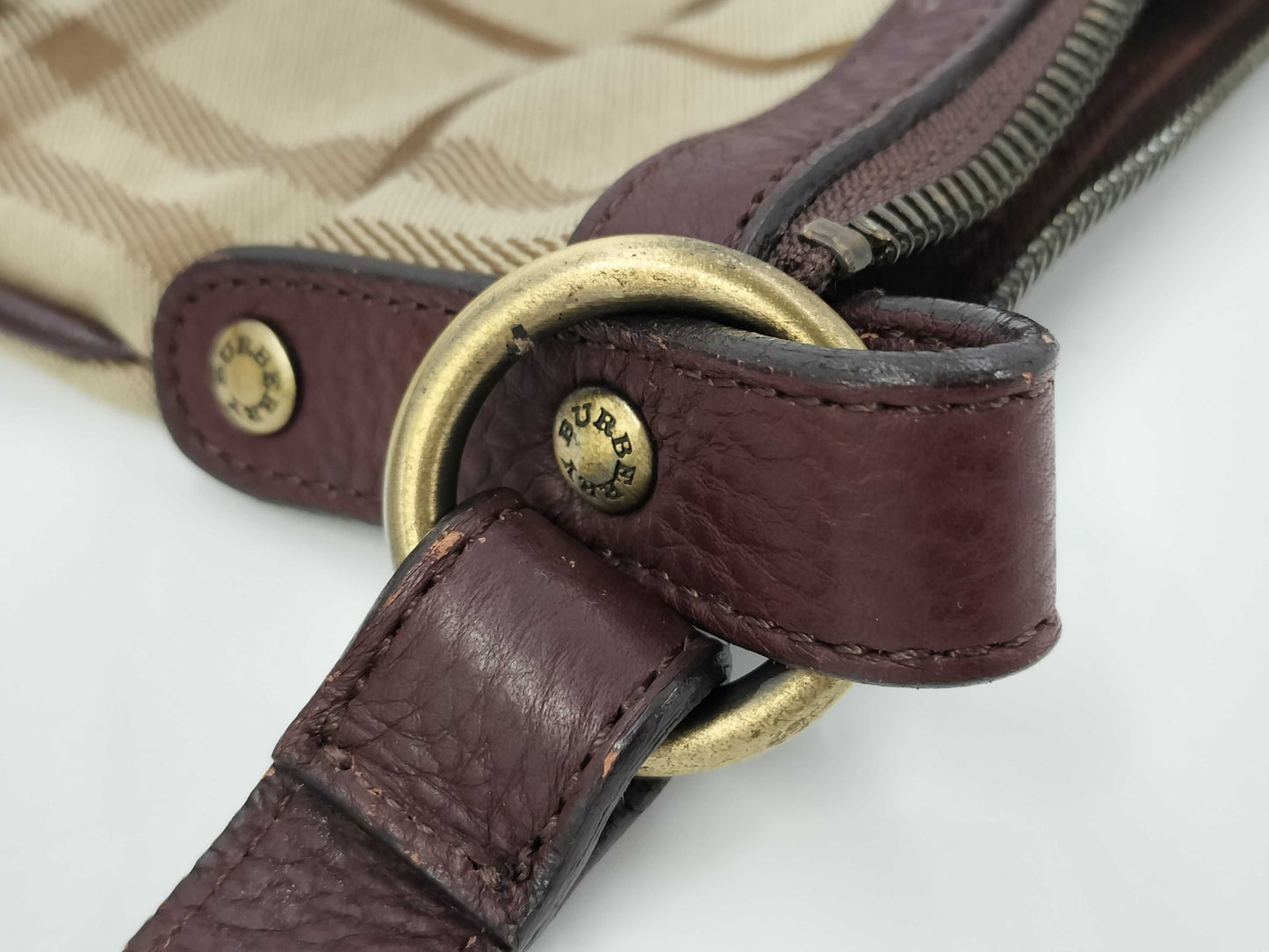 BURBERRY Canvas/Leather Shoulder Bag
