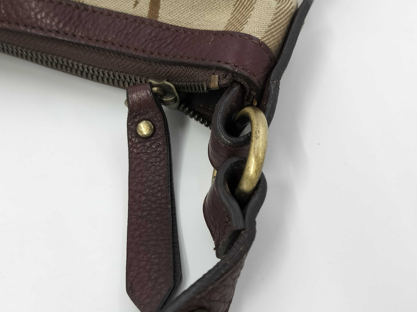 BURBERRY Canvas/Leather Shoulder Bag