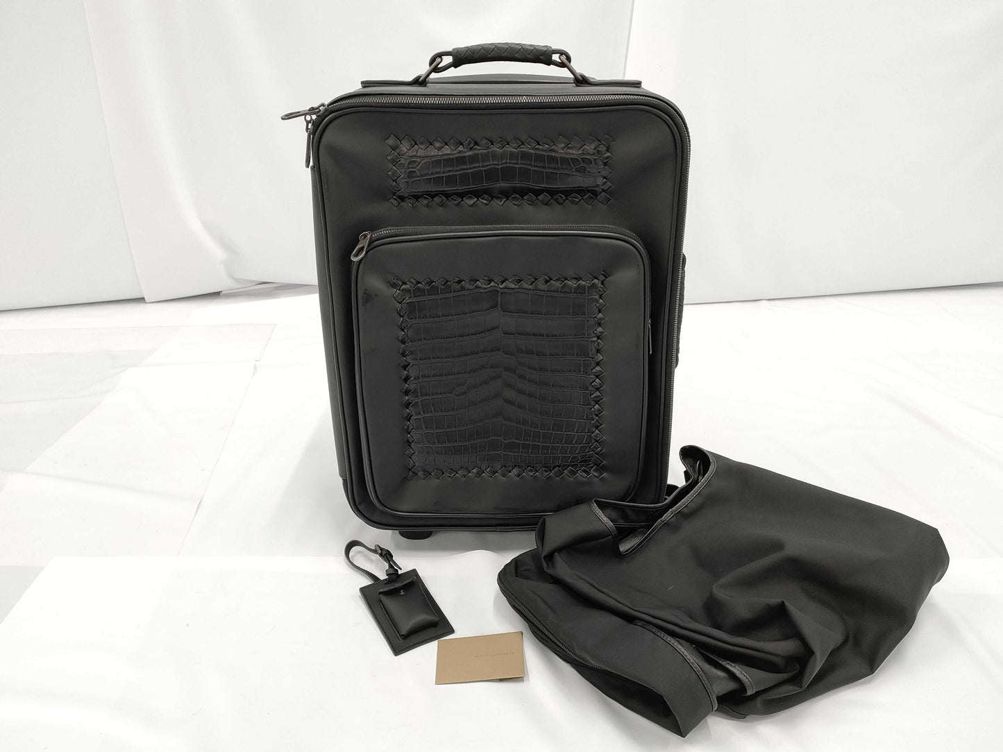 BOTTEGA VENETA Crocodile x Leather Carry Case Carry Bag
